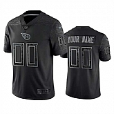 Men's Tennessee Titans Active Player Custom Black Reflective Limited Stitched Football Jersey,baseball caps,new era cap wholesale,wholesale hats